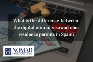 What is the difference between the digital nomad visa and other residence permits in Spain?